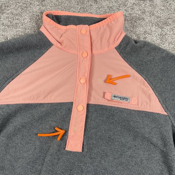 Columbia 1/4 Snap Pullover Womens Extra Small Fleece Performance Fishing PFG - Picture 5 of 16